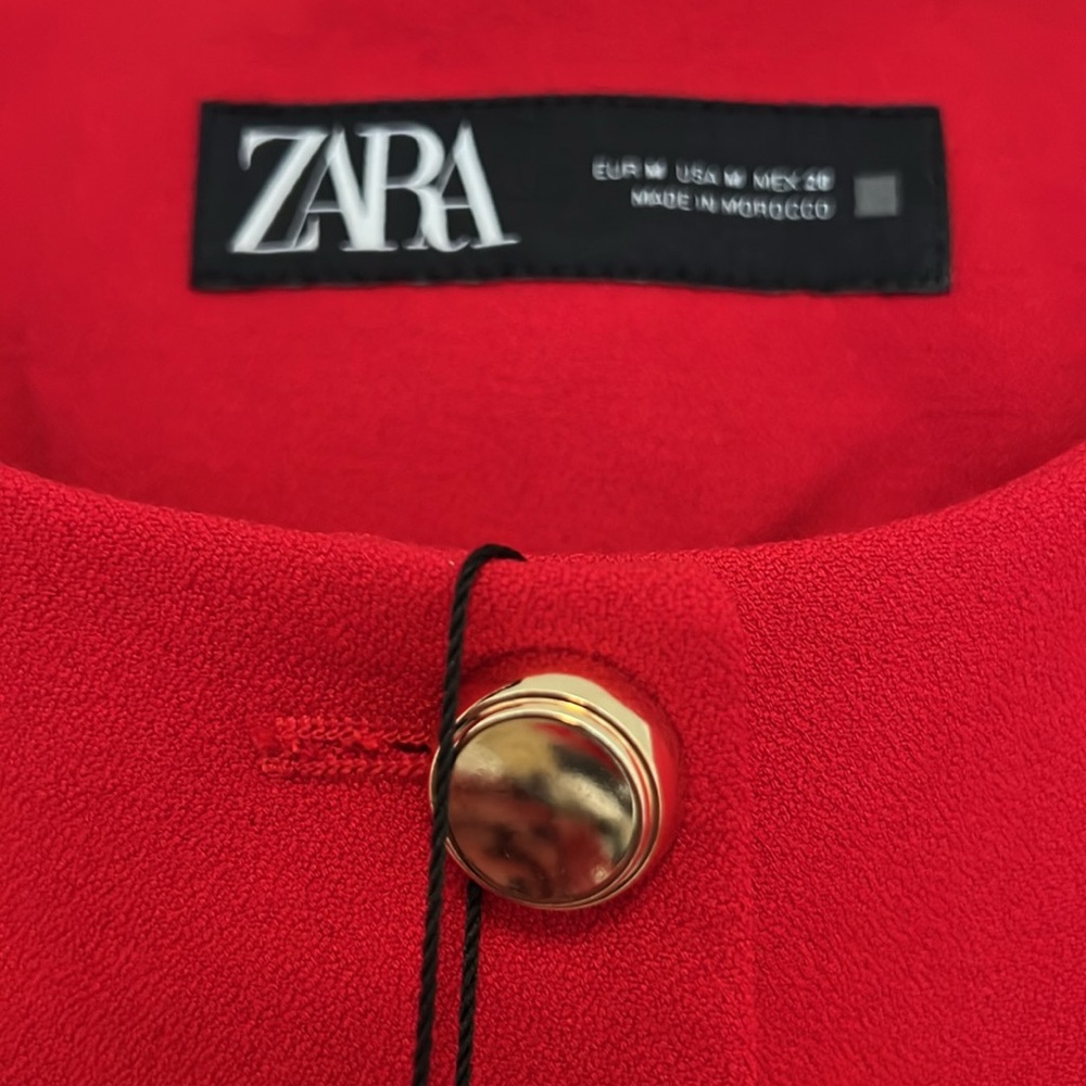 NWT ZARA RED BLAZER - Picture 3 of 4